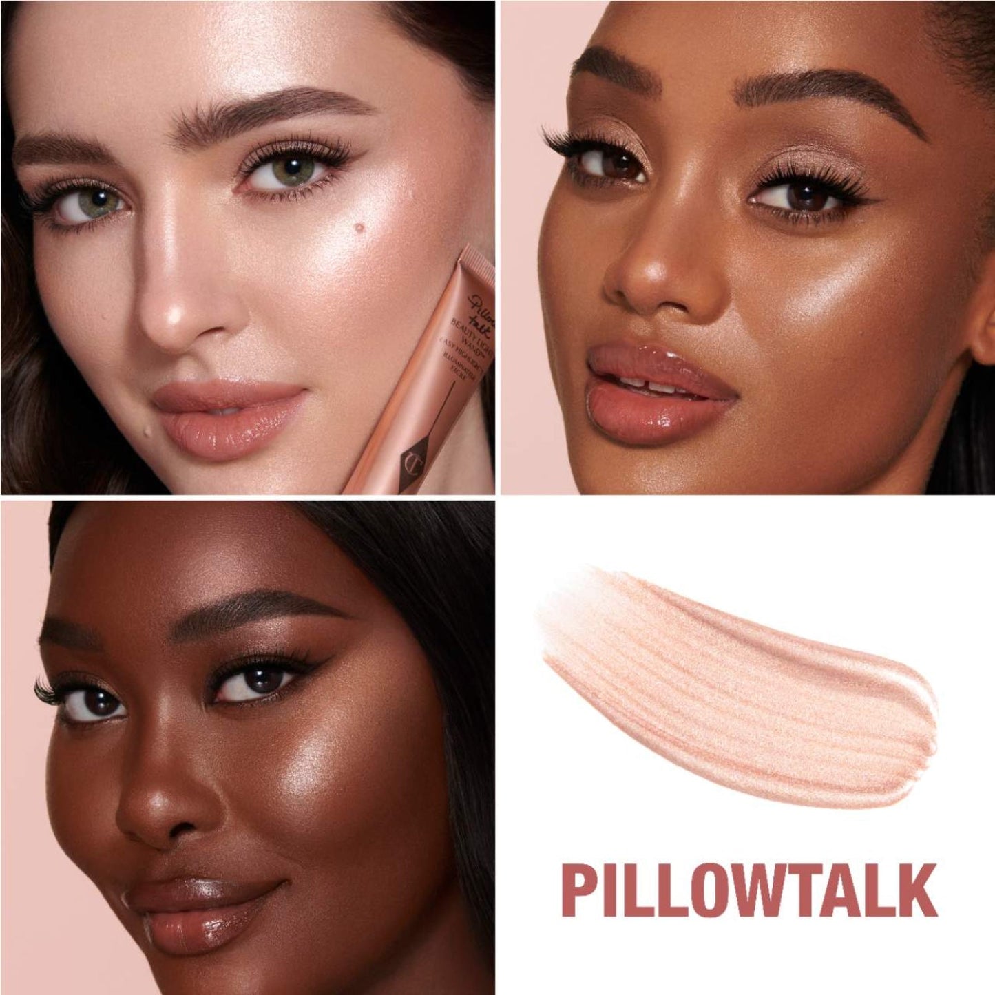 Charlotte Tilbury Beauty Highlighter Wand Tono Pillow Talk - Pink Moon