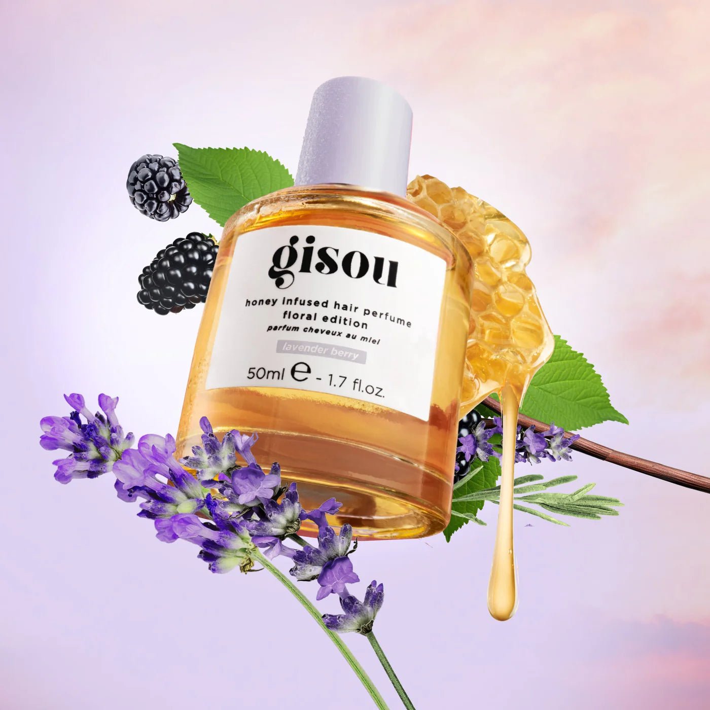 Gisou Honey Infused Hair Perfume Lavender Berry - Pink Moon