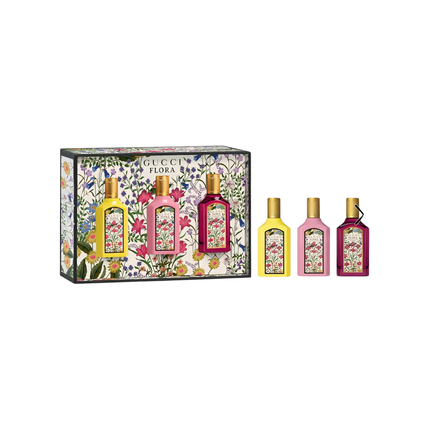 Gucci Mini Flora Gorgeous Collection Perfume Sampler Gift Set - Pink Moon