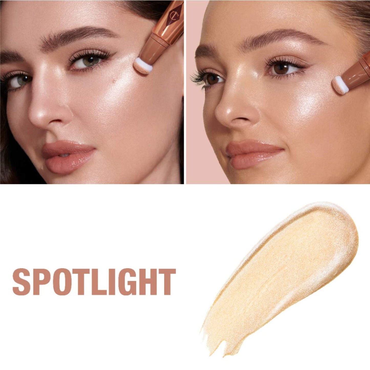 Charlotte Tilbury Beauty Highlighter Wand Tono Spotlight - Pink Moon