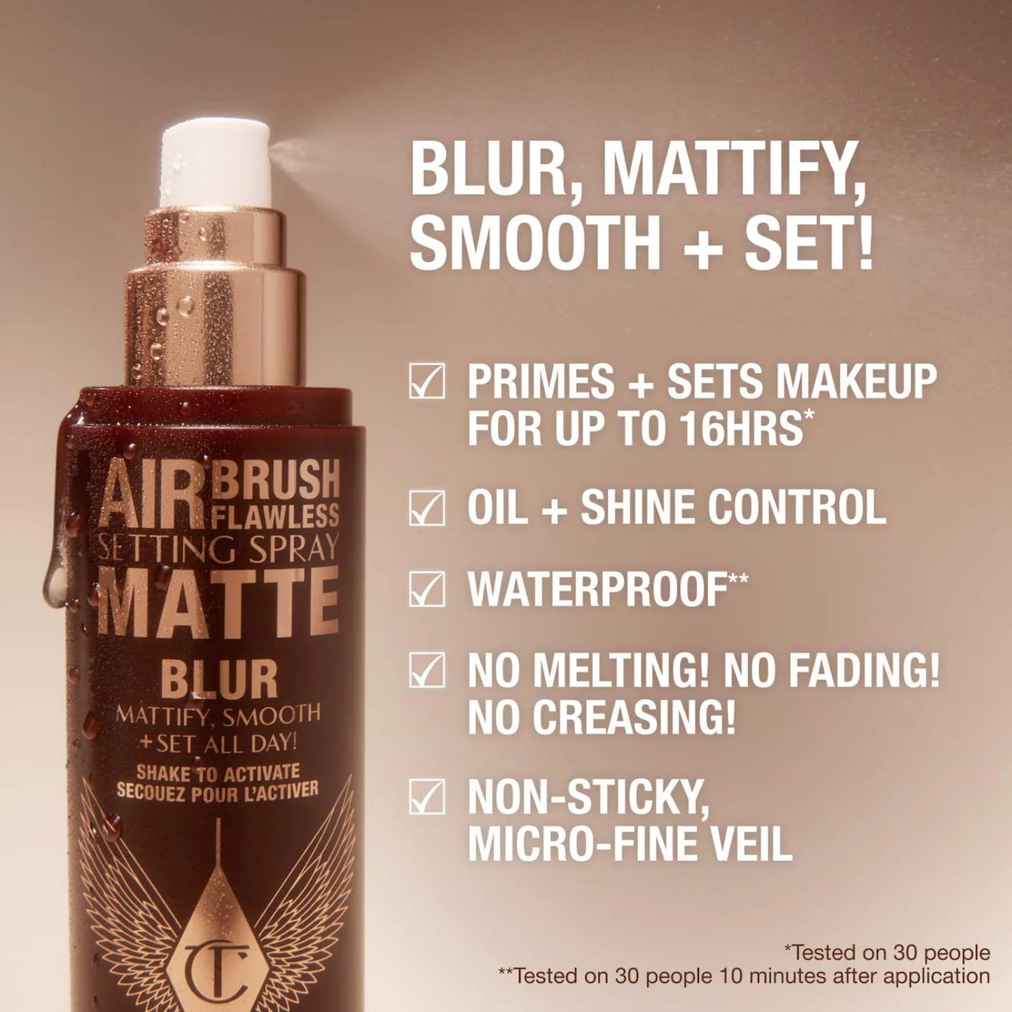 Charlotte Tilbury Mini Airbrush Flawless Matte Setting Spray - Pink Moon