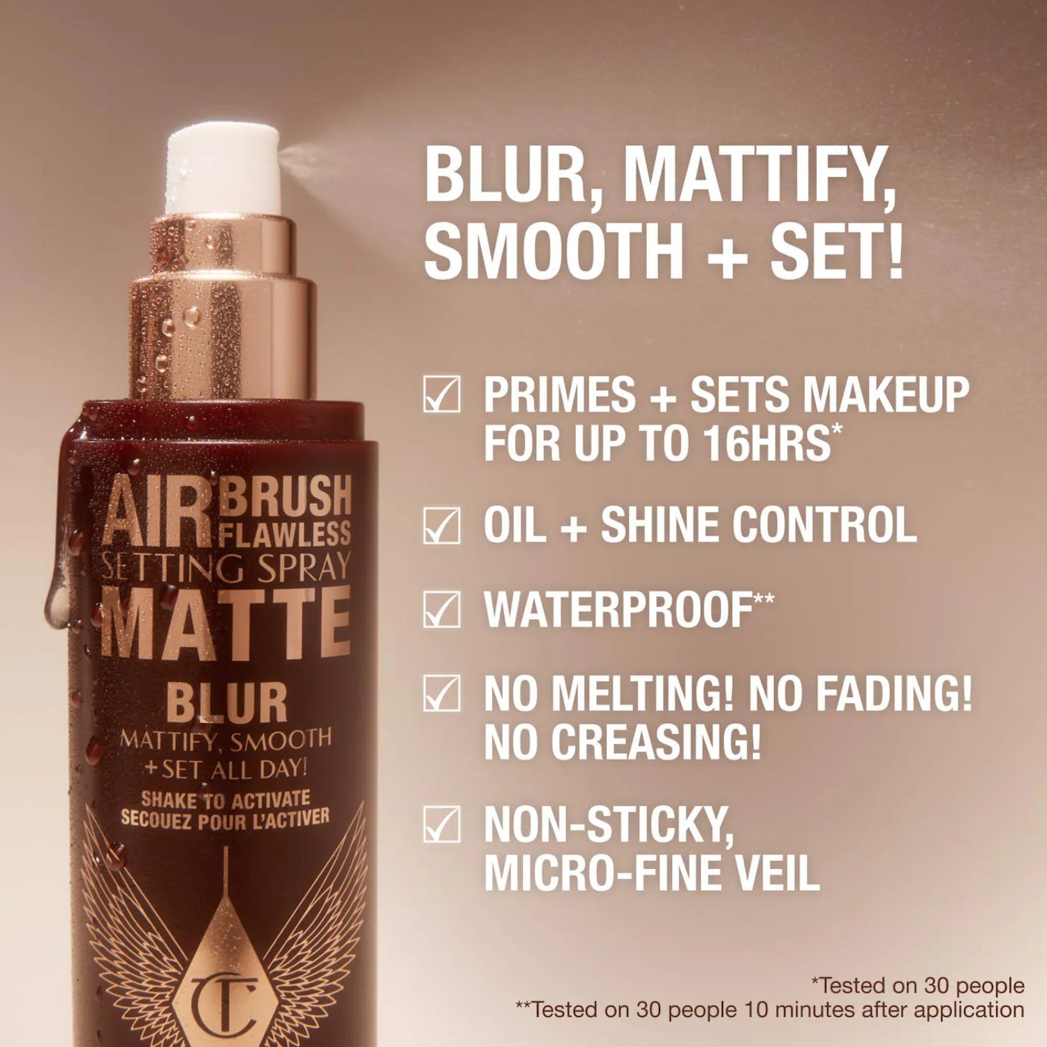 Charlotte Tilbury Mini Airbrush Flawless Matte Setting Spray - Pink Moon