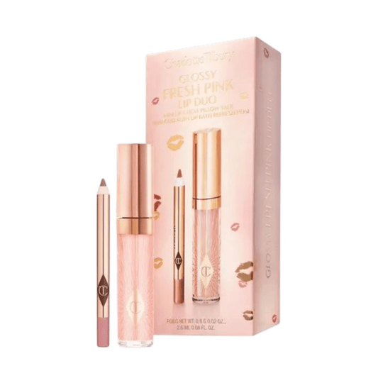 Charlotte Tilbury Mini Glossy Pink Lip Gloss + Lip Liner Set Fresh Pink - Pink Moon