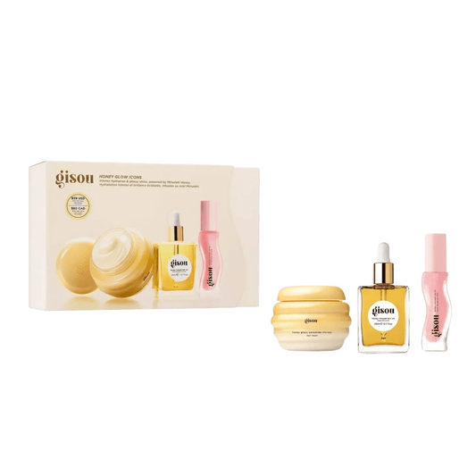 Gisou Honey Glow Icons Hair & Lip Set Mascarilla, Aceite & Gloss - Pink Moon