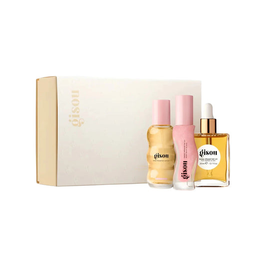 Gisou Set Honey Infused Perfume, Hair Oil & Lip Oil Mini - Pink Moon