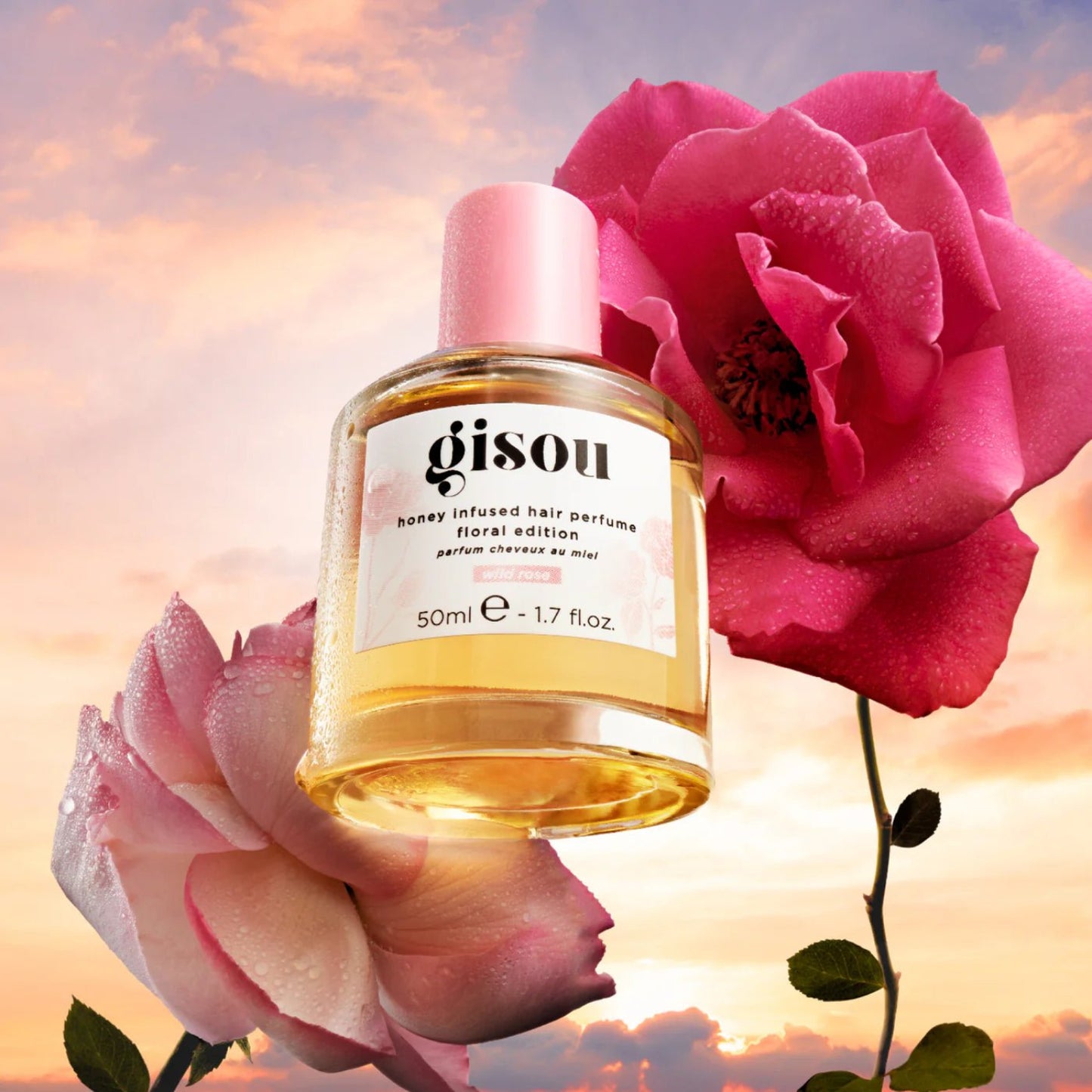 Gisou Wild Rose Honey Infused Hair Perfume - Pink Moon