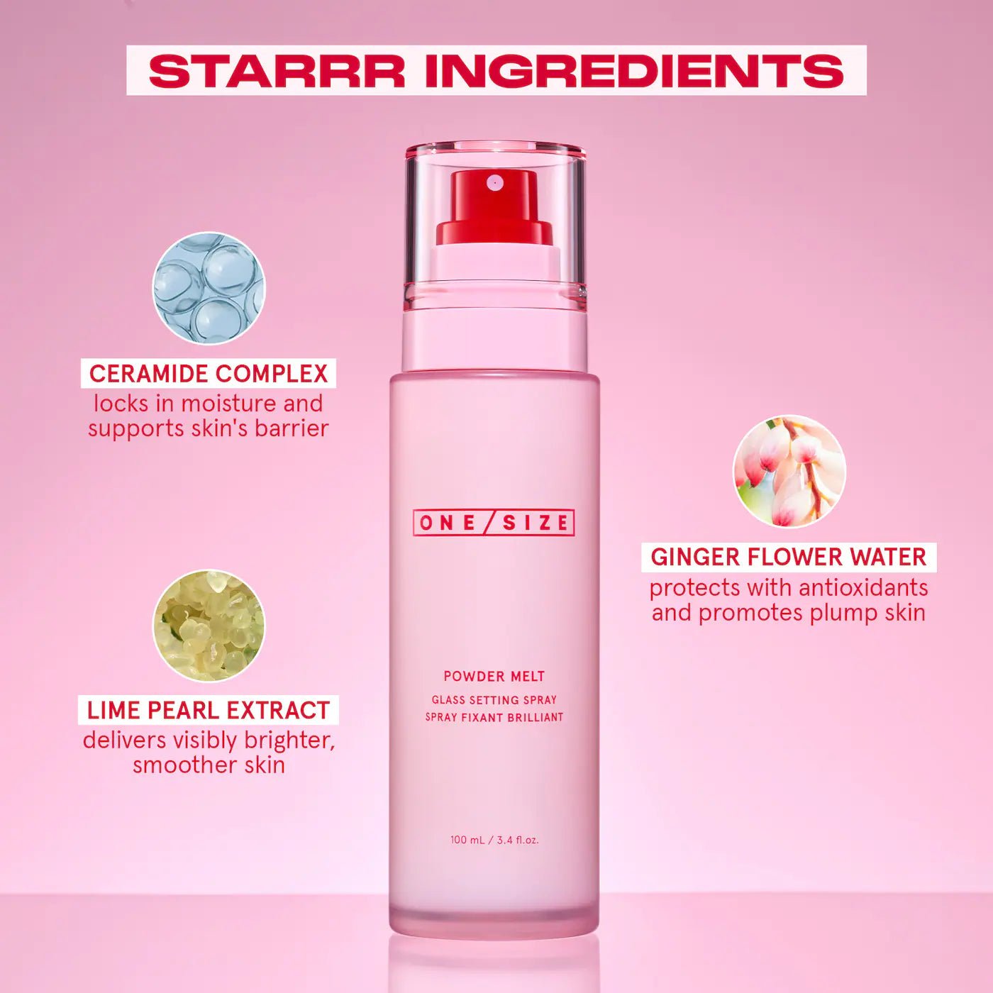 One/Size Powder Melt Glass Setting Spray - Pink Moon