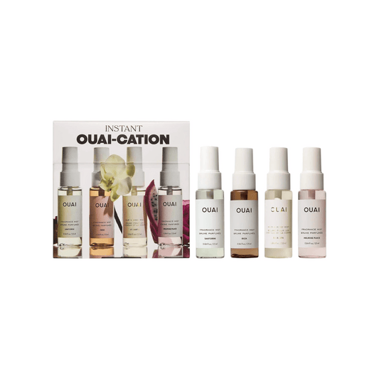 OUAI Mini St. Barts, Ibiza, Santorini & Melrose Hair & Body Mist Set - Pink Moon
