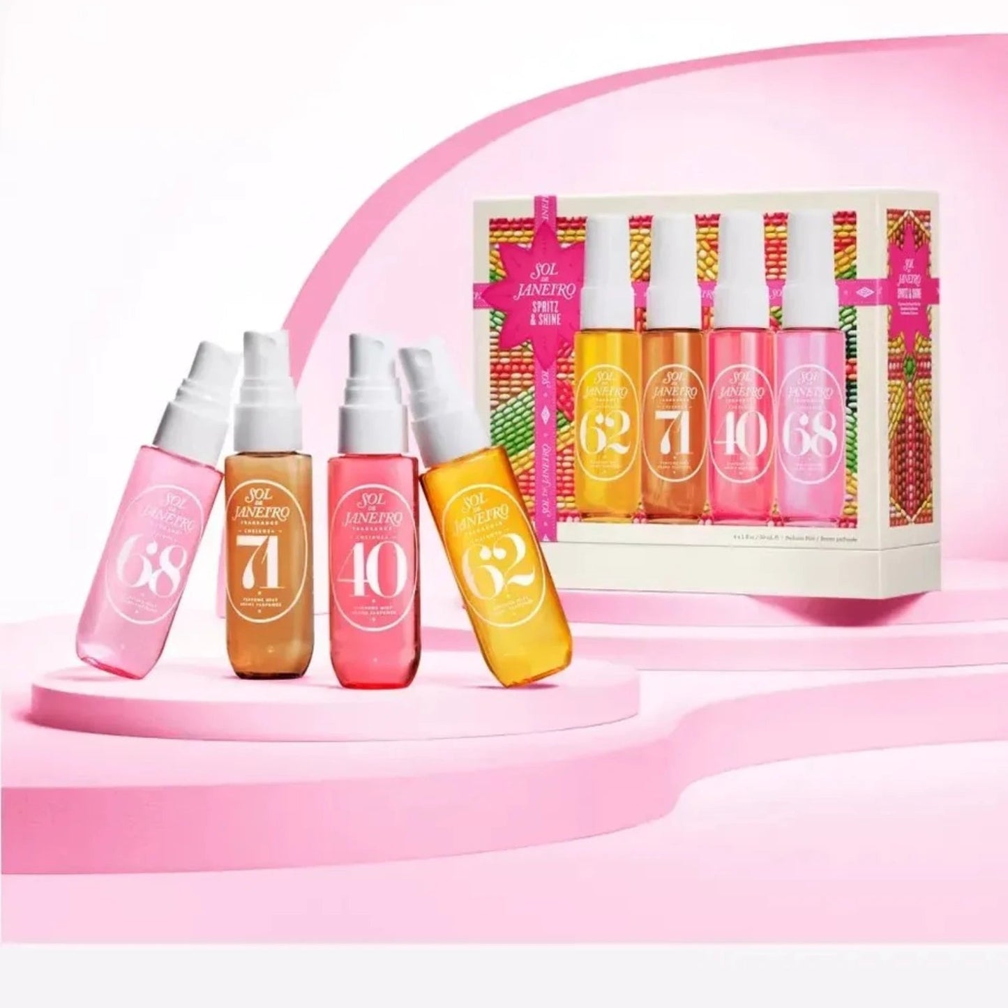 Sol de Janeiro Spritz & Shine Perfume Mist Set 4 Minis - Pink Moon