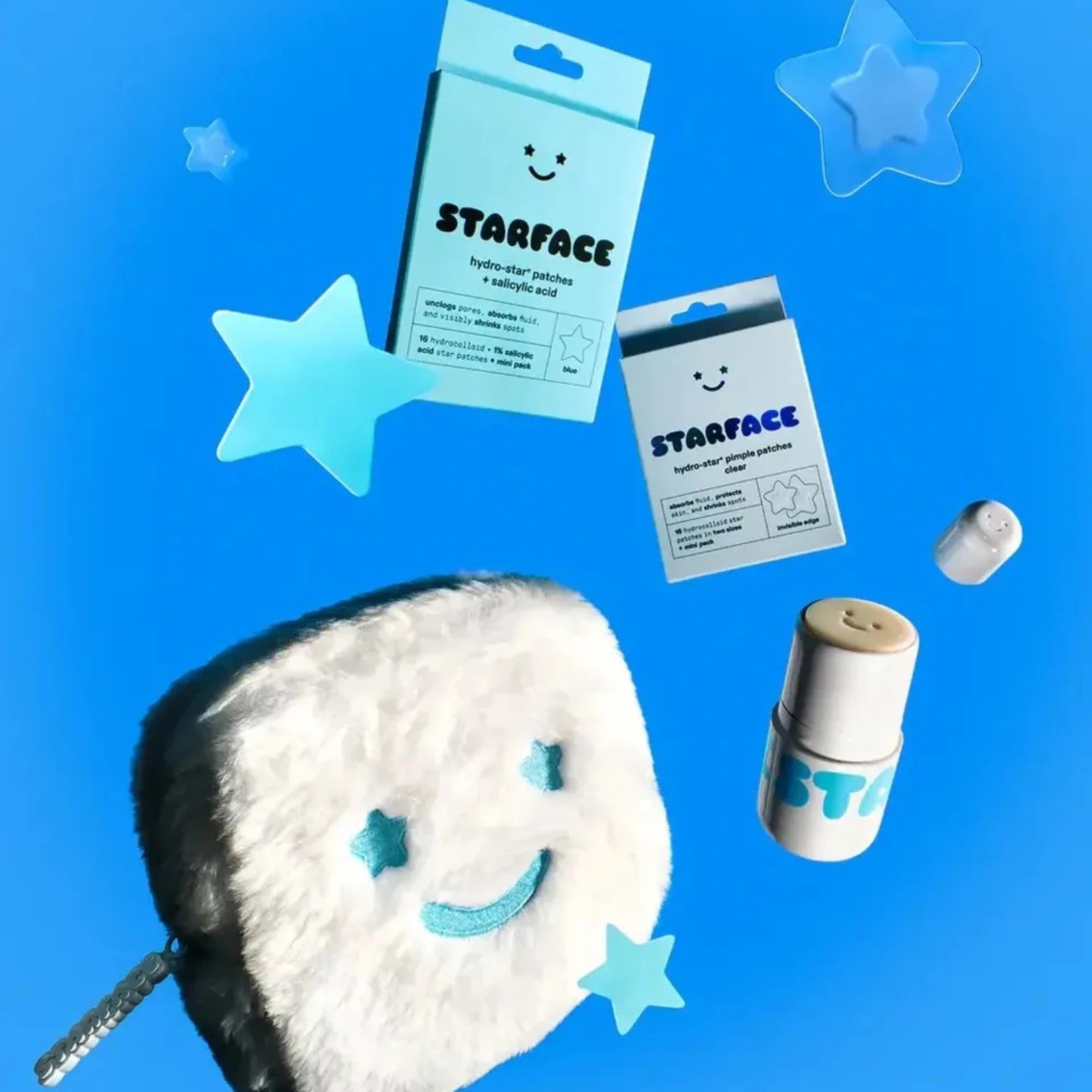 Starface Big Lil White Gift Set Parches Bálsamo & Cosmetiquera - Pink Moon