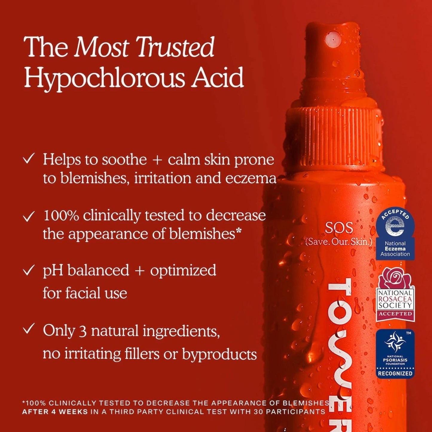 Tower 28 SOS Daily Hypochlorous Acid Spray for Breakouts & Redness 120ml - Pink Moon