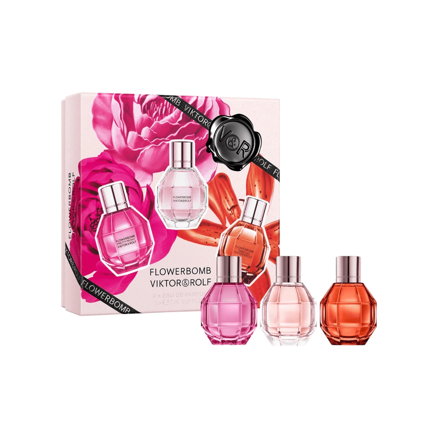 Viktor&Rolf Mini Flowerbomb Perfume Trio Set - Pink Moon
